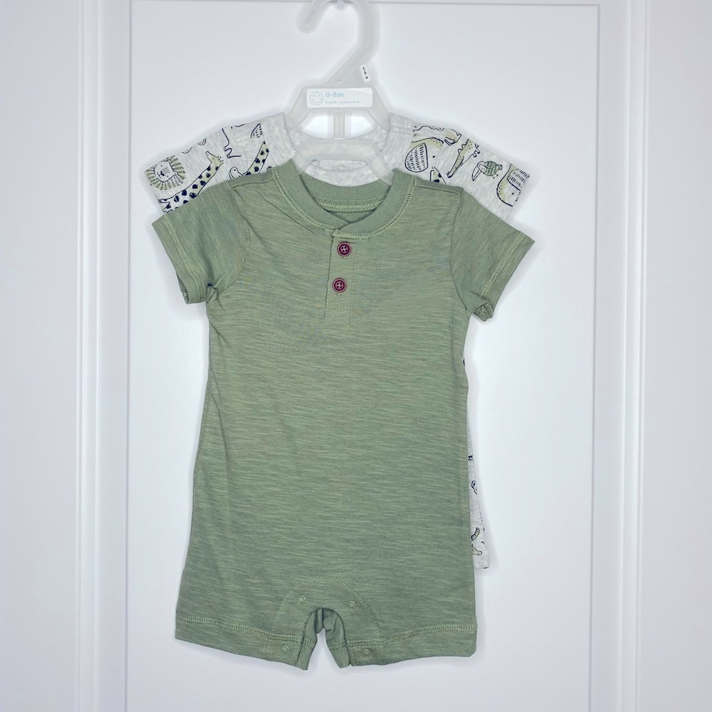 NEW 3 pack 0-3M rompers